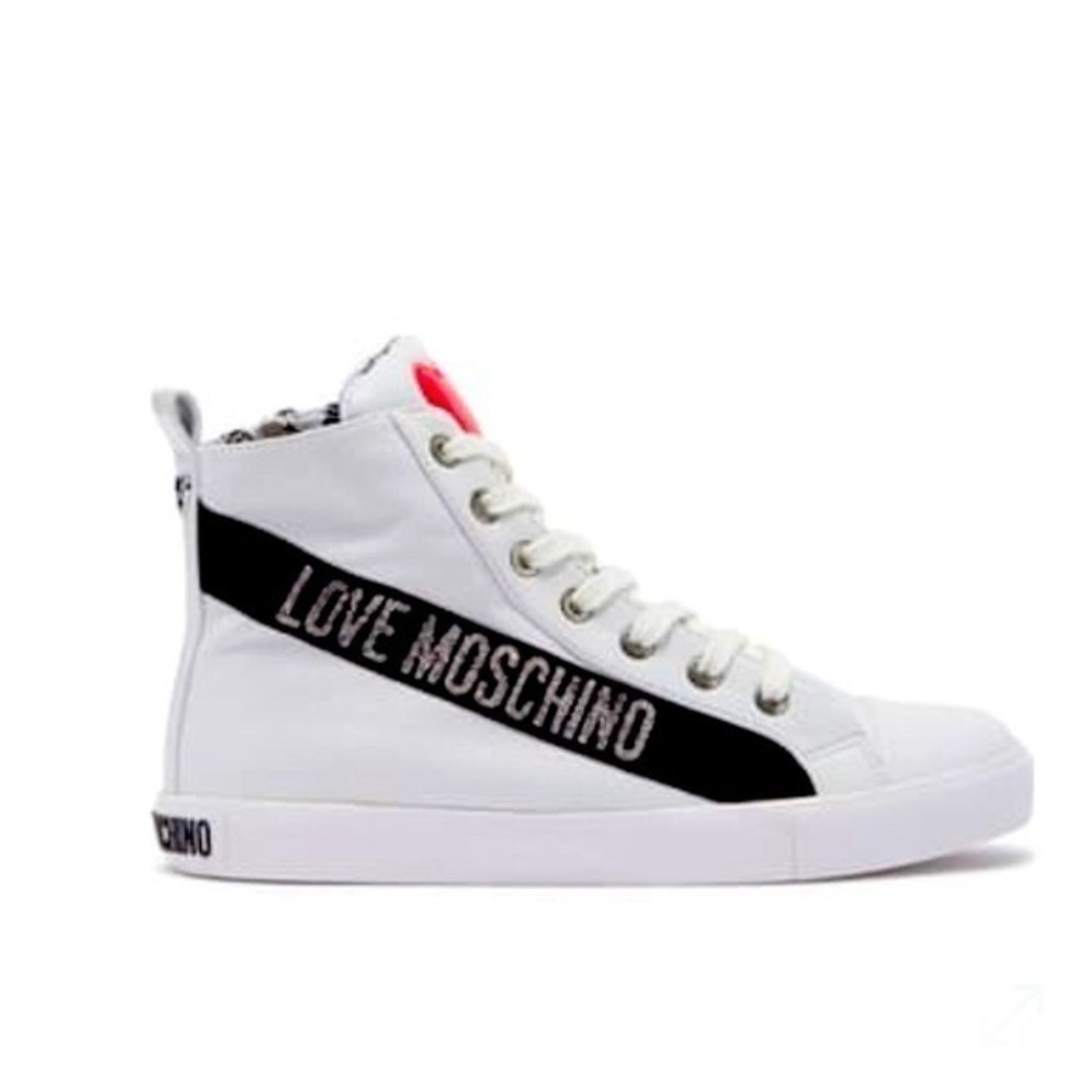 LOVE MOSCHINO Logo High-Top Sneakers size 38